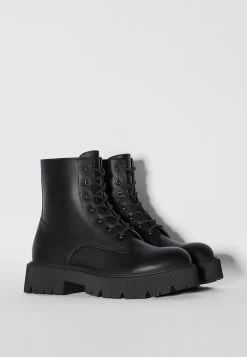 BERSHKA Veterboots - Black -Bershka b1b4d8902bc648c99f8486883accbd52
