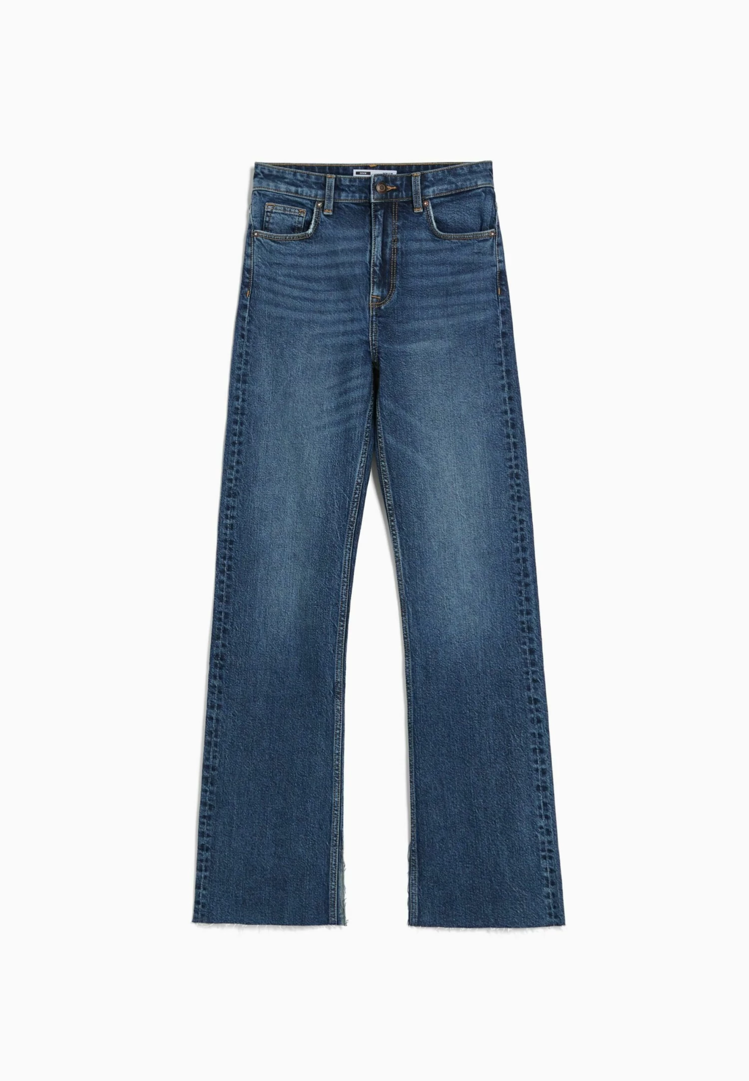 BERSHKA Comfort Straight With Side Slit- Bootcut Jeans - Dark Blue 6 BERSHKA Comfort Straight With Side Slit- Bootcut Jeans - Dark Blue - Afbeelding 6