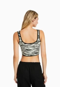 BERSHKA Strappy - Top - Black -Bershka b21abd9eb83648ef843de0196690e6c7