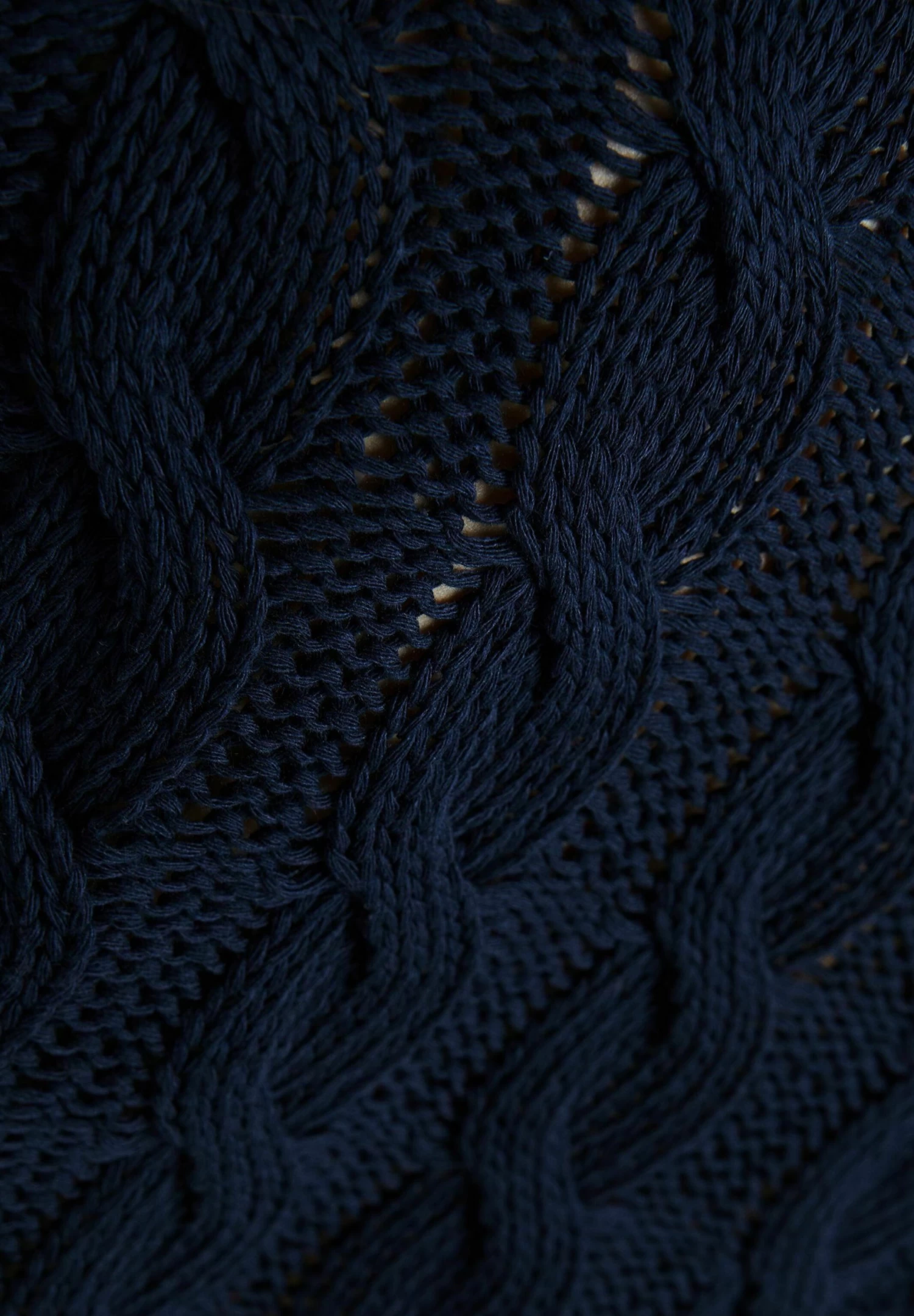 BERSHKA Cable-Round Neck - Trui - Dark Blue 6 BERSHKA Cable-Round Neck - Trui - Dark Blue - Afbeelding 6