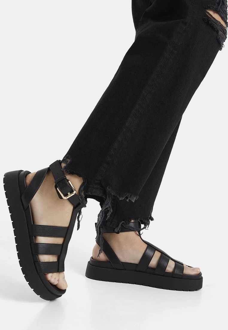 BERSHKA Cage 11810160 - Sandalen Met Plateauzool - Black 1 BERSHKA Cage 11810160 - Sandalen Met Plateauzool - Black