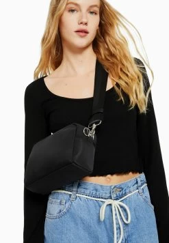 BERSHKA Monochrome - Schoudertas - Black