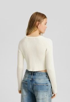 BERSHKA Blend - Trui - White -Bershka b4bceca452174f878f33d37cce41ef5c