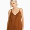 BERSHKA Strappy Flowing With Back Tie - Jumpsuit - Dark Brown