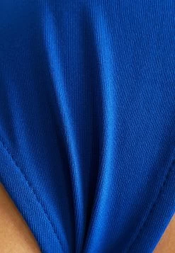 BERSHKA Short Sleeve Open Back - T-Shirt Basic - Blue -Bershka b644afa97f4540c1a9d54fd28ea815c4