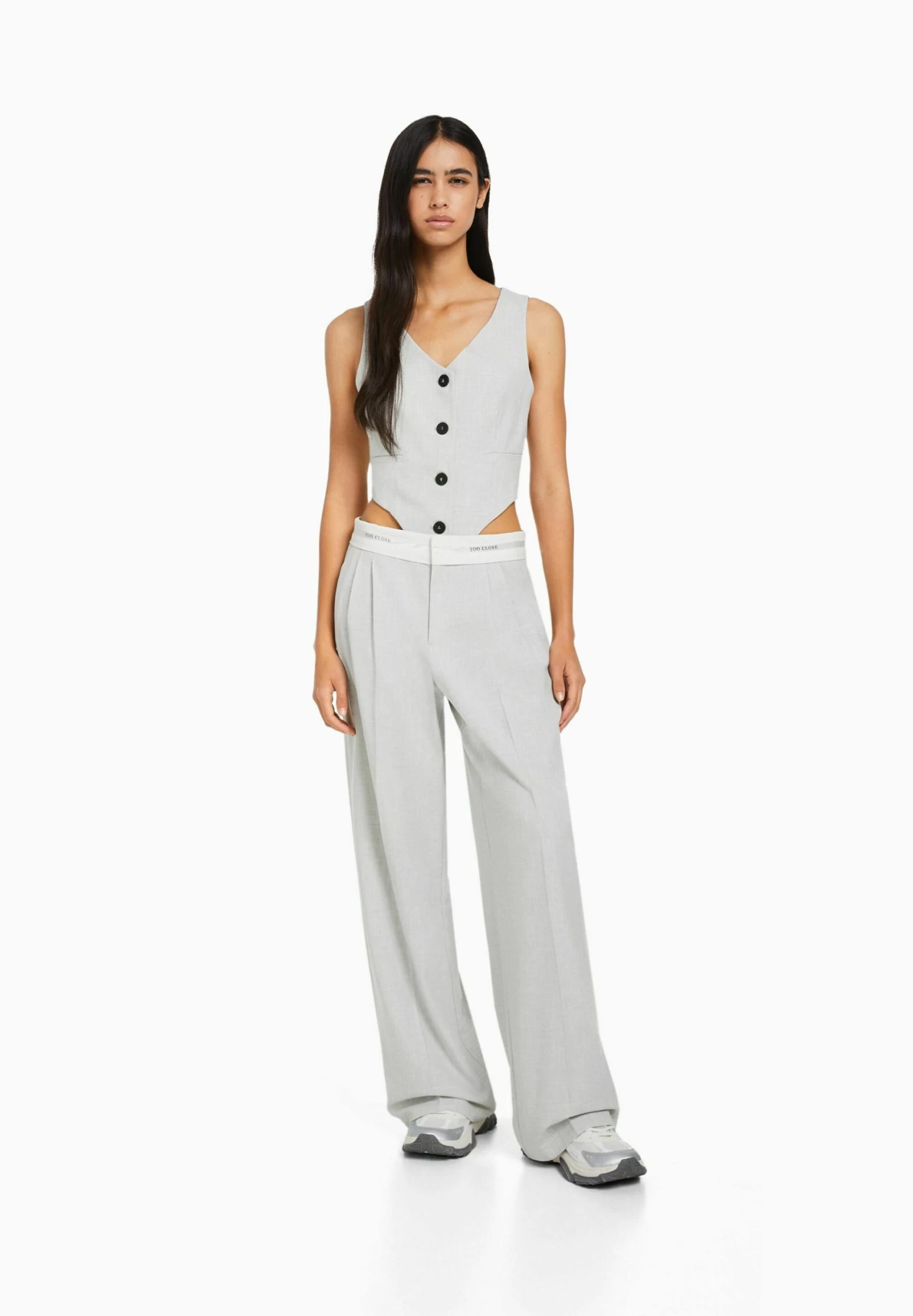 BERSHKA Tailored - Bodywarmer - Grey 2 BERSHKA Tailored - Bodywarmer - Grey - Afbeelding 2