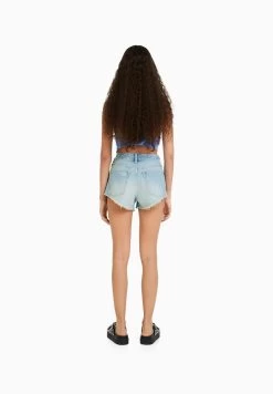 BERSHKA Vintage With Rips - Jeansshort - Blue-Grey 8 BERSHKA Vintage With Rips - Jeansshort - Blue-Grey -Bershka b6aa8016e5a741739f1522f4d4bd2ccb