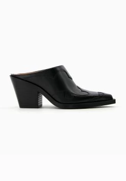 BERSHKA Heeled - Clogs - Black -Bershka b7041cfdeb08460bb59e790cc3bf8f88