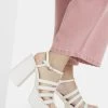 BERSHKA Sandalen Met Hoge Hak - White