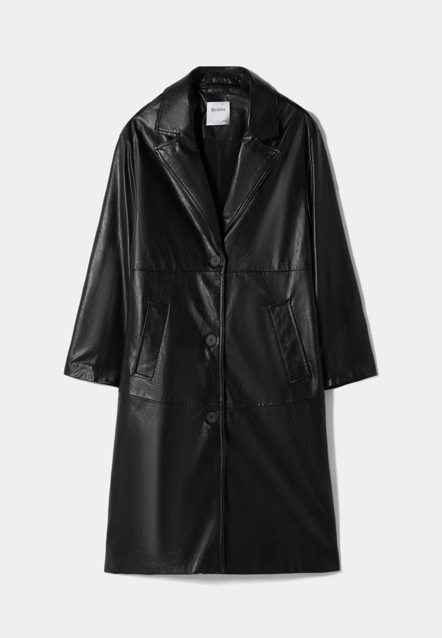 BERSHKA Mantel - Black 4 BERSHKA Mantel - Black - Afbeelding 4