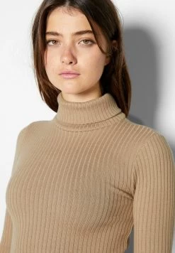 BERSHKA High Neck- Trui - Camel -Bershka b974db563cf8447980bdcb1bdf7b2567