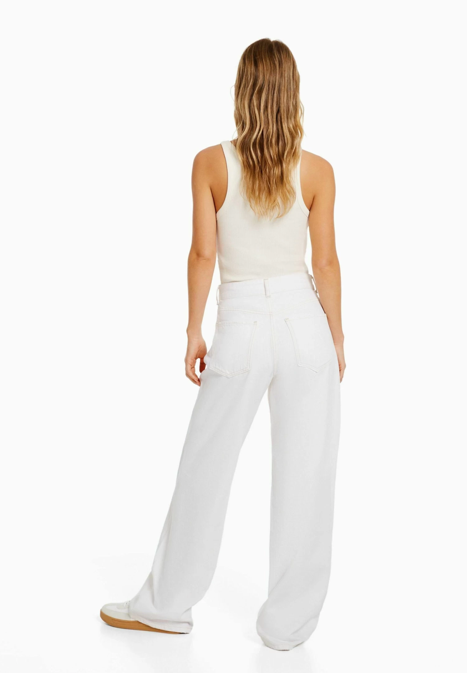 BERSHKA Wide Leg 90S- Relaxed Fit Jeans - White 2 BERSHKA Wide Leg 90S- Relaxed Fit Jeans - White - Afbeelding 2