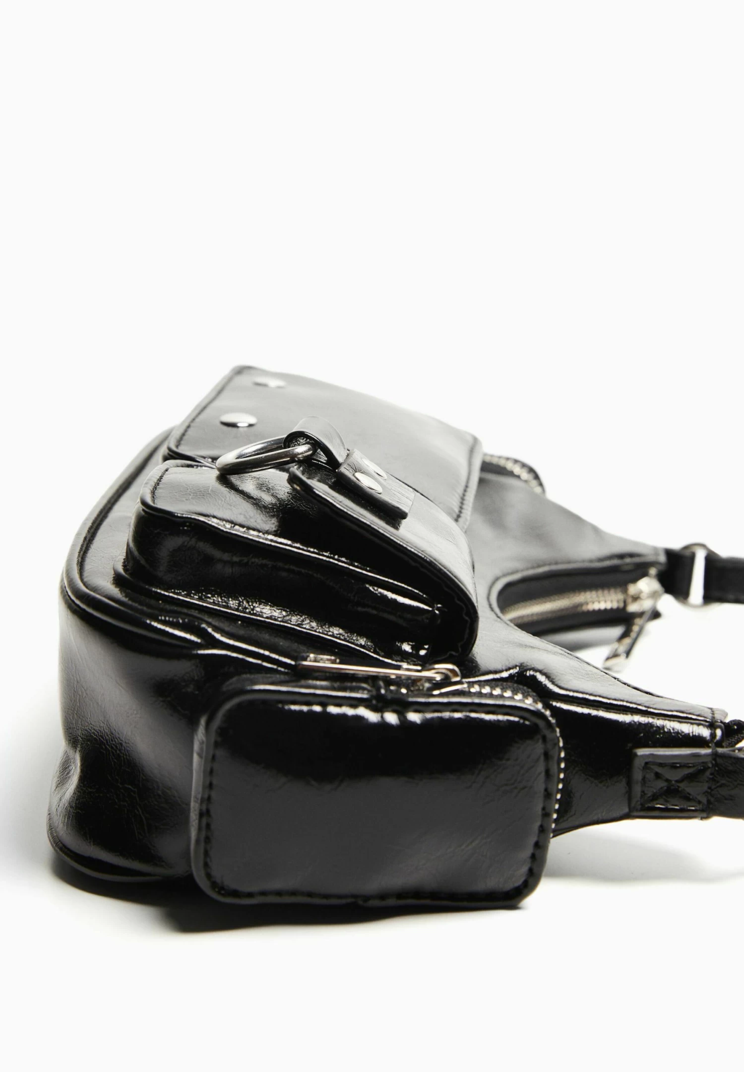 BERSHKA Multi-Pocket-Shoulder - Handtas - Black 4 BERSHKA Multi-Pocket-Shoulder - Handtas - Black - Afbeelding 4