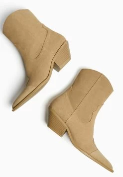 BERSHKA Cowboy-/Bikerlaarsjes - Sand -Bershka baef7bc3495245f89bf2f89aa29b76cc