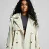 BERSHKA Trenchcoat - Stone