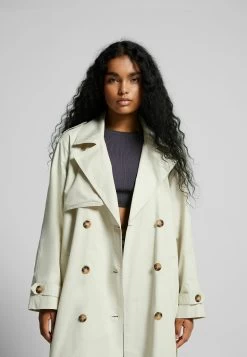 BERSHKA Trenchcoat - Stone