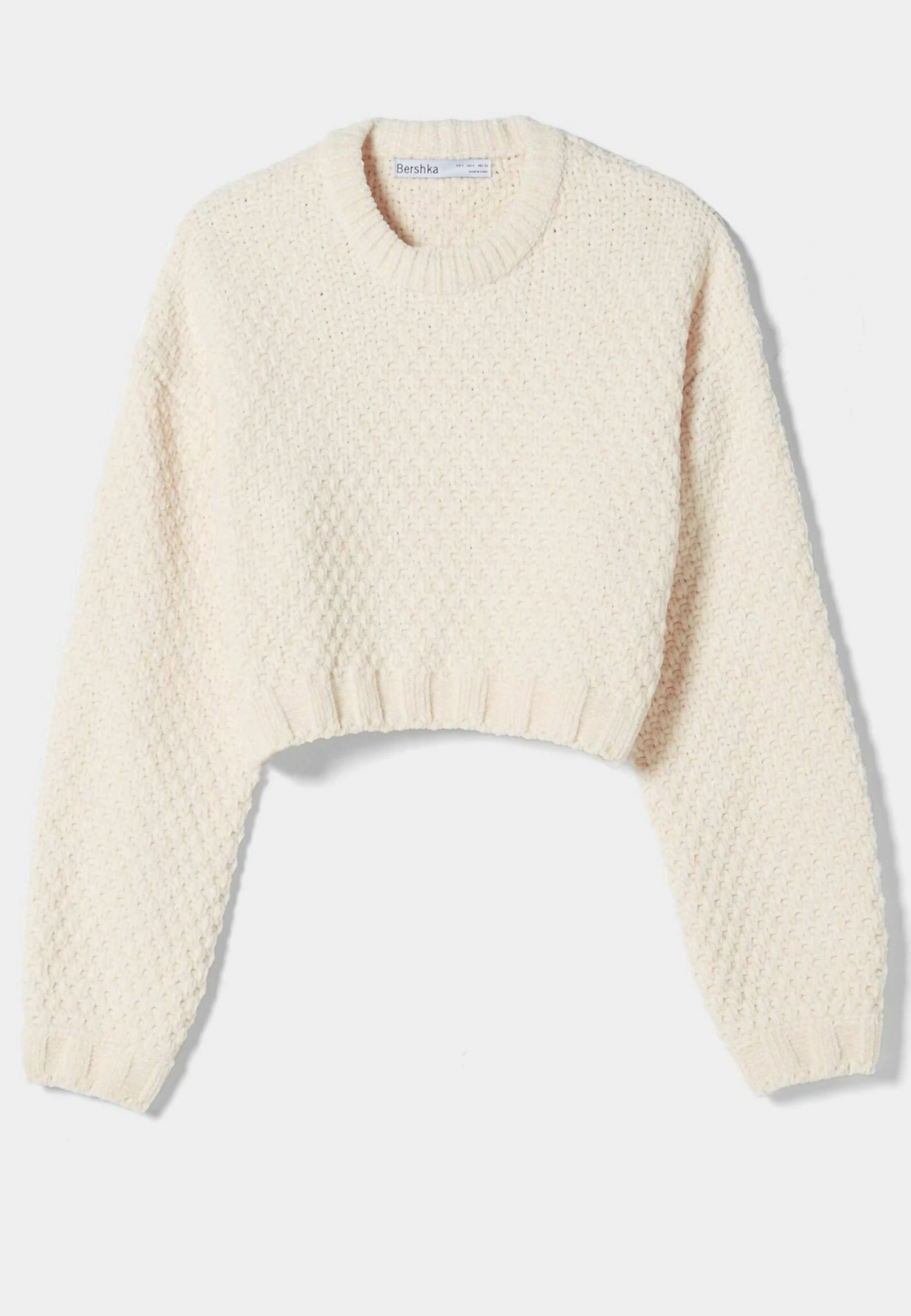 BERSHKA Textured Chenille - Trui - Beige 6 BERSHKA Textured Chenille - Trui - Beige - Afbeelding 6
