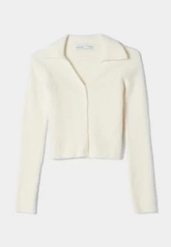 BERSHKA Vest - Beige -Bershka bbfa482ac2c44f44bc38238f0872a0e6