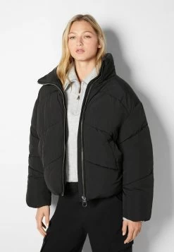 BERSHKA Oversize- Winterjas - Black
