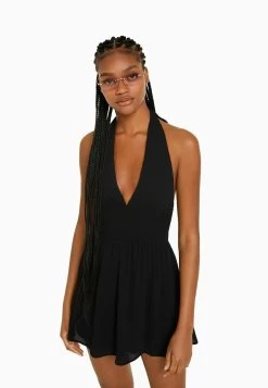 BERSHKA Rectangular No Frame - Zonnebril - Light Pink