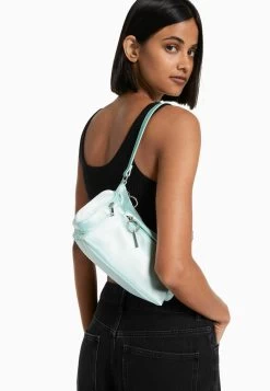 BERSHKA Strap And Multiple Pockets- Handtas - Light Blue