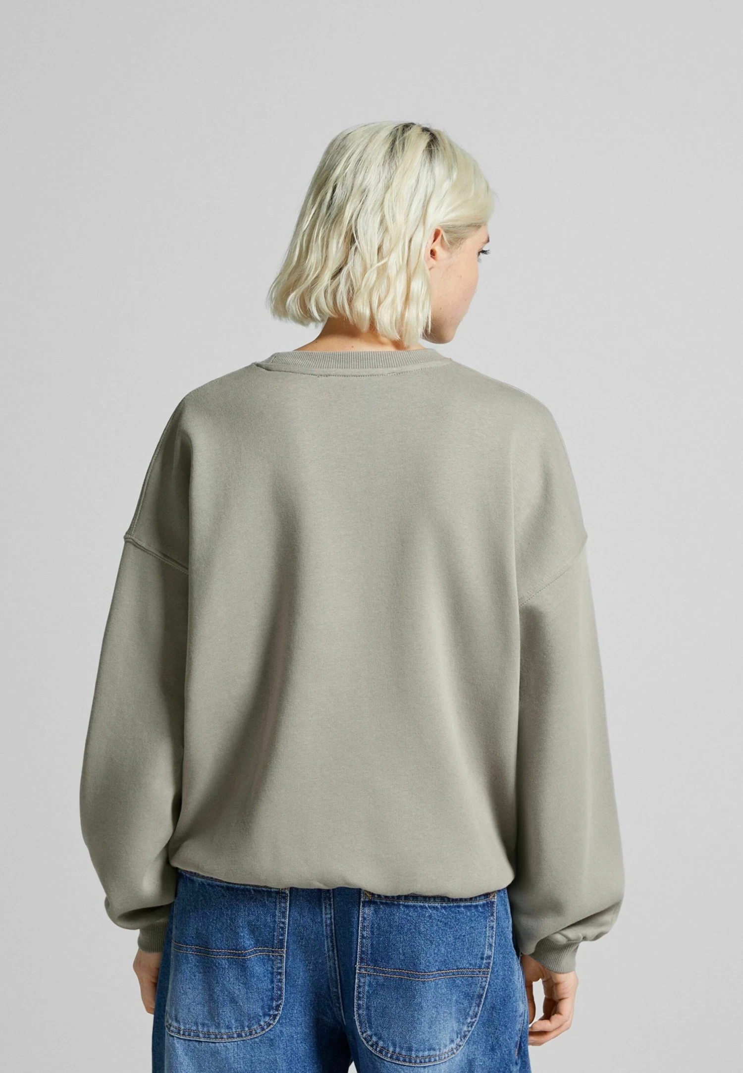 BERSHKA Printed - Sweater - Grey 3 BERSHKA Printed - Sweater - Grey - Afbeelding 3