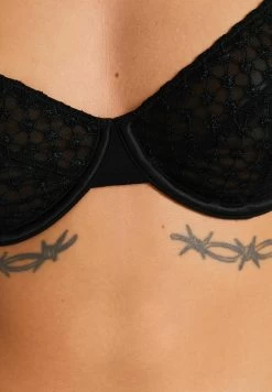 BERSHKA With Ties- Bikinitop - Black -Bershka bf8bb0630c1d4235b0f1e544ad610aba