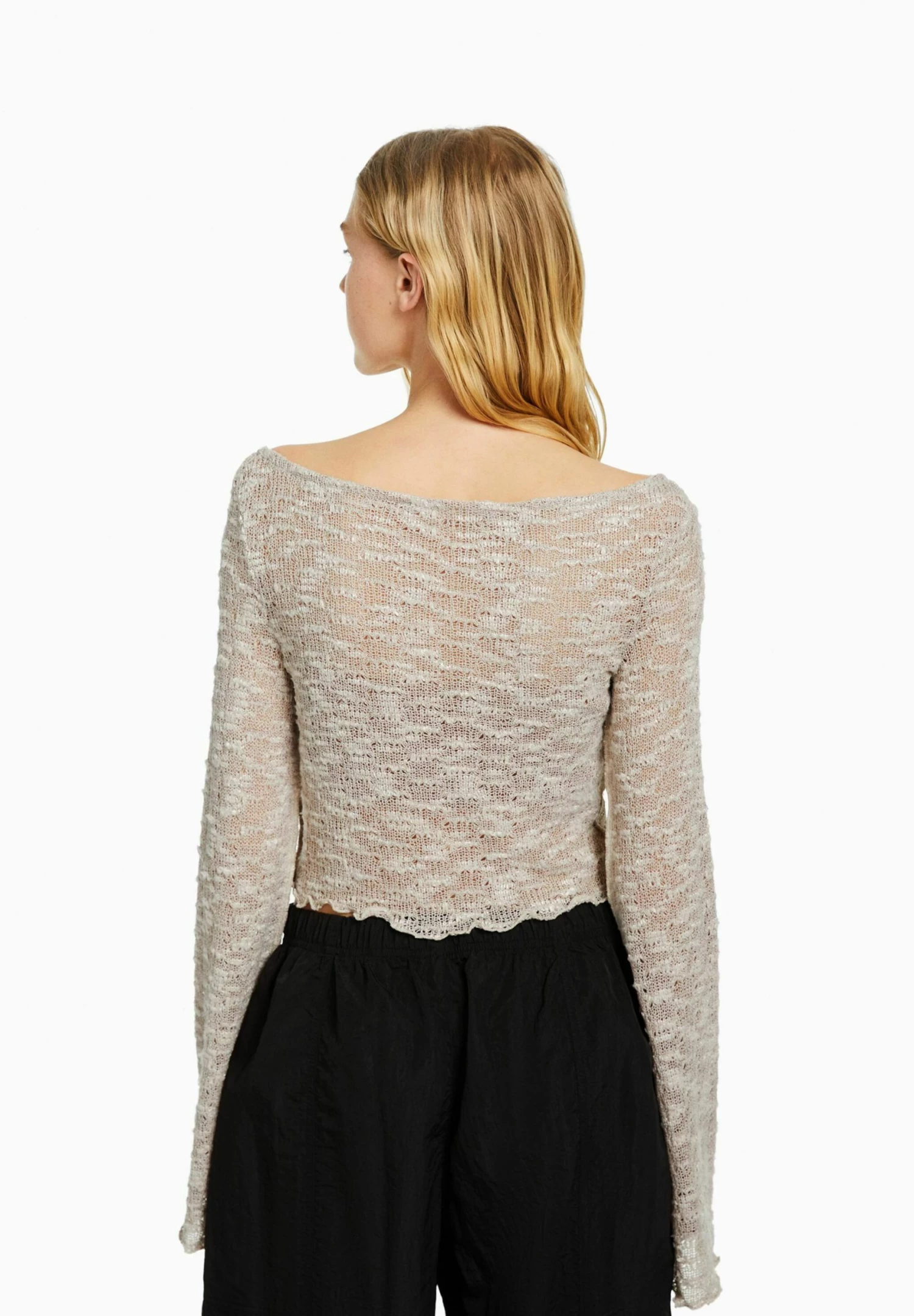 BERSHKA Open - Trui - Sand 3 BERSHKA Open - Trui - Sand - Afbeelding 3