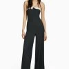 BERSHKA Tailored Bandeau- Jumpsuit - Grey