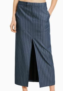 BERSHKA Tailored-Fit- Jeansrok - Dark Blue -Bershka c66d6a252f054dc5b203b1c3d11f6616