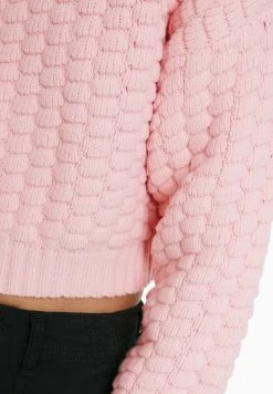 BERSHKA Textured- Trui - Light Pink -Bershka c6fd63b110f04cfba0fe02d74537bdb2