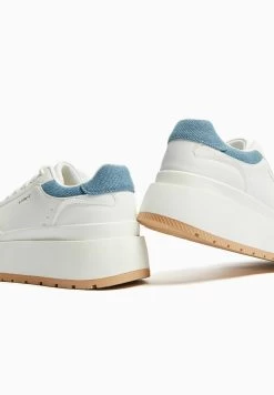 BERSHKA Contrast - Sneakers Laag - White -Bershka c8c1176fb31e4a89b1a7940f660fa182