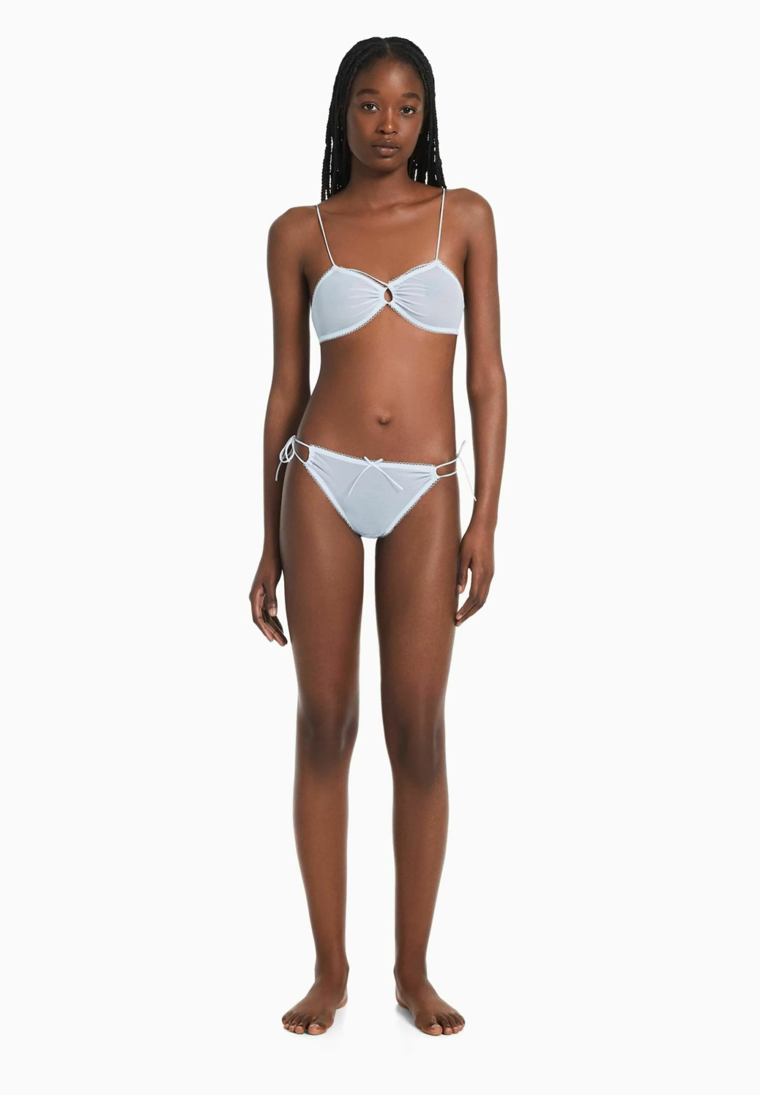 BERSHKA With Gathered Detail - Bikinitop - Blue 2 BERSHKA With Gathered Detail - Bikinitop - Blue - Afbeelding 2