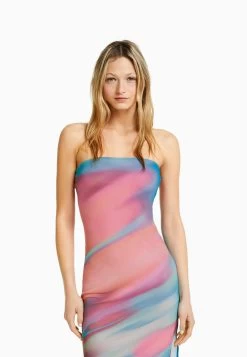 BERSHKA Printed Strappy - Gebreide Jurk - Light Pink 8 BERSHKA Printed Strappy - Gebreide Jurk - Light Pink -Bershka ca79a441d6b0491da43cb0df0e792e7f