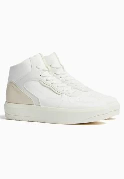 BERSHKA Contrast - Sneakers Hoog - White 12 BERSHKA Contrast - Sneakers Hoog - White -Bershka cb92e6eb94e649debf0e52517d18e82b
