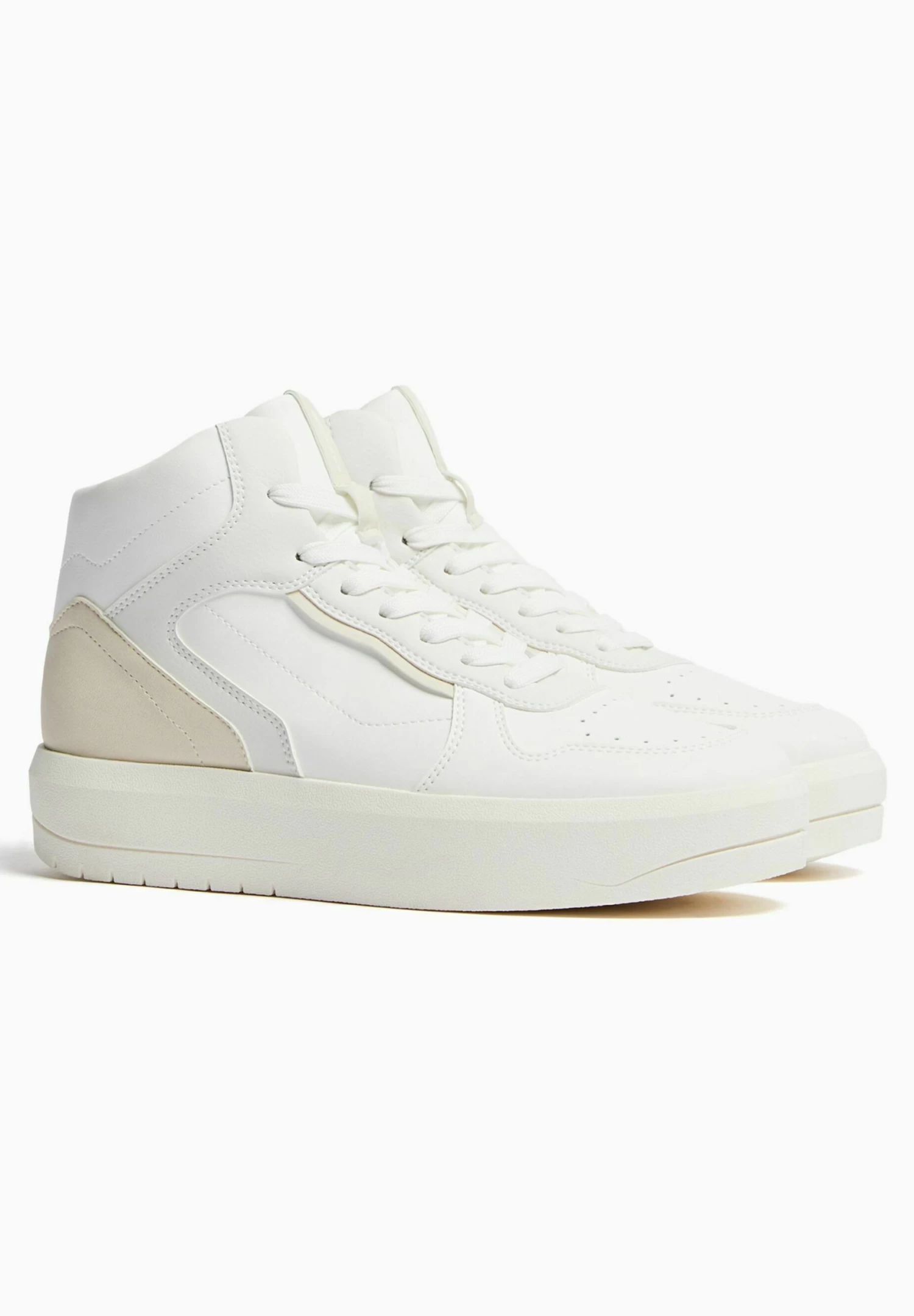 BERSHKA Contrast - Sneakers Hoog - White 6 BERSHKA Contrast - Sneakers Hoog - White - Afbeelding 6