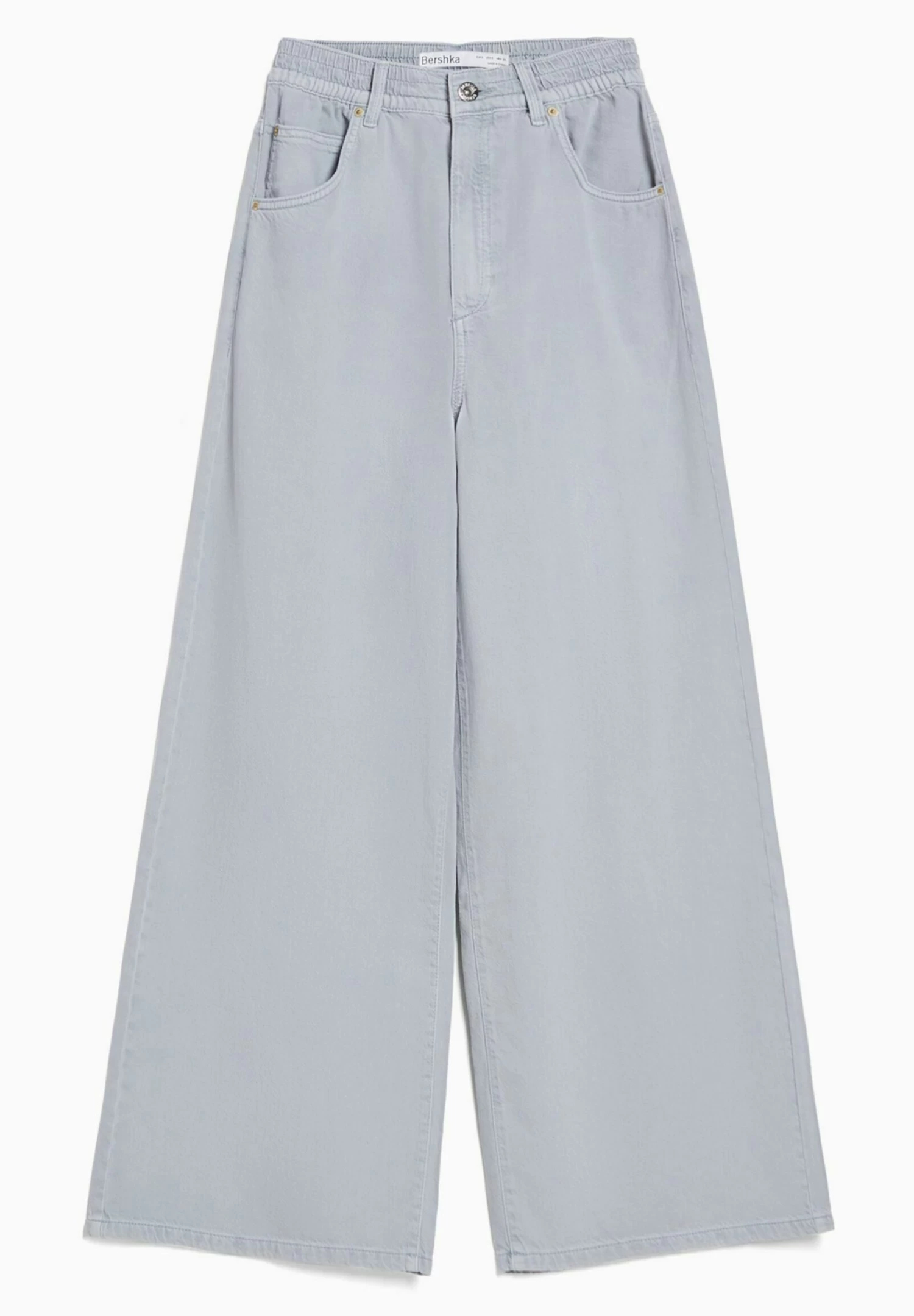 BERSHKA Relaxed Fit- Twill - Flared Jeans - Blue Grey 4 BERSHKA Relaxed Fit- Twill - Flared Jeans - Blue Grey - Afbeelding 4