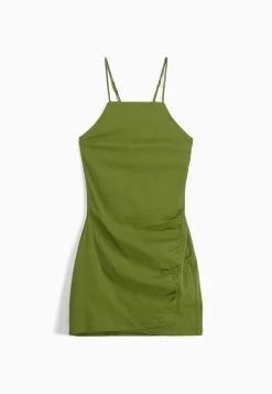 BERSHKA Fitted Blend Mini Halter - Etui-Jurk - Khaki 10 BERSHKA Fitted Blend Mini Halter - Etui-Jurk - Khaki -Bershka cd5be1db153245e192af077c9317cf05