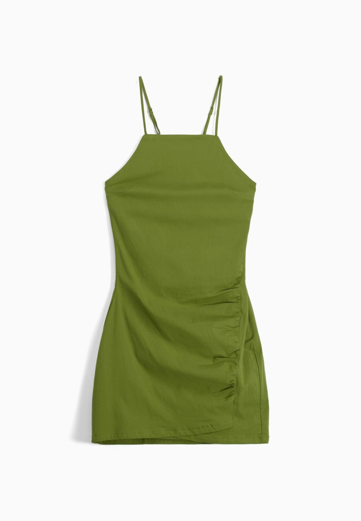 BERSHKA Fitted Blend Mini Halter - Etui-Jurk - Khaki 5 BERSHKA Fitted Blend Mini Halter - Etui-Jurk - Khaki - Afbeelding 5