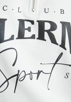 BERSHKA Zip - Print - Sweater - Beige -Bershka cf14fa7a42bc4448adaf4bb534eae3c8