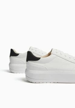 BERSHKA Coloured Heel 11416160 - Sneakers Laag - White -Bershka d4a26006692e4615b552f686e93f7566