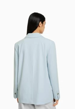BERSHKA RegularFit Tailored - Feminine-Cut Double-Breasted - Halflange Jas - Light Blue 8 BERSHKA RegularFit Tailored - Feminine-Cut Double-Breasted - Halflange Jas - Light Blue -Bershka d4eae4b1705e44e9b52a6a7c87604898