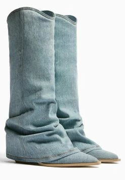 BERSHKA Cowboy-/Bikerlaarzen - Blue -Bershka d5165ff943ca4912a20f8f772bb73118