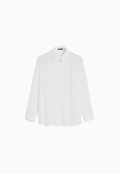 BERSHKA Long Sleeve - Overhemdblouse - White 9 BERSHKA Long Sleeve - Overhemdblouse - White -Bershka d5346ab2ddd642d284dee2b155bbc7ab