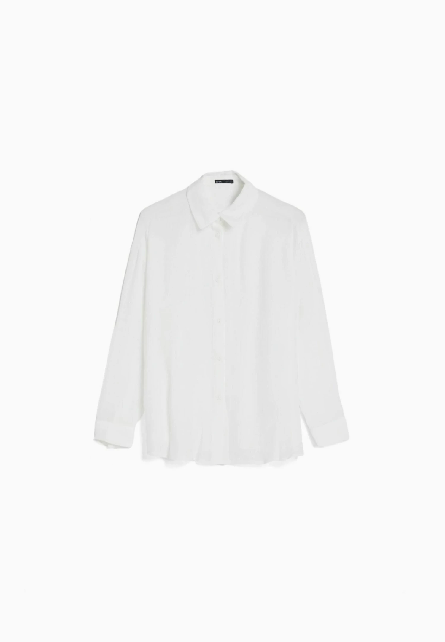 BERSHKA Long Sleeve - Overhemdblouse - White 5 BERSHKA Long Sleeve - Overhemdblouse - White - Afbeelding 5