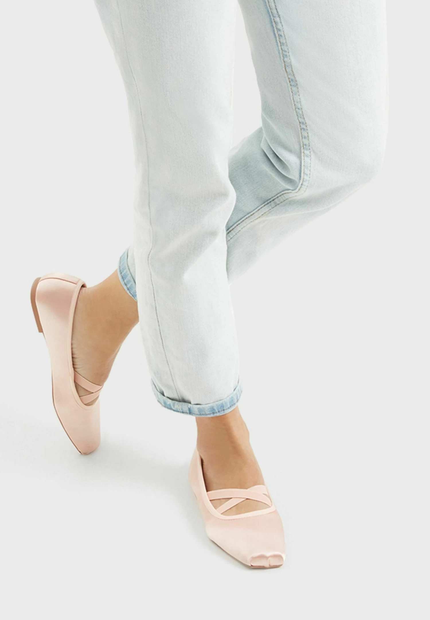 BERSHKA Stretch Flats - Ballerina'S Met Enkelbandjes - Pink 1 BERSHKA Stretch Flats - Ballerina'S Met Enkelbandjes - Pink