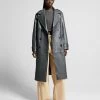 BERSHKA Trenchcoat - Dark Grey