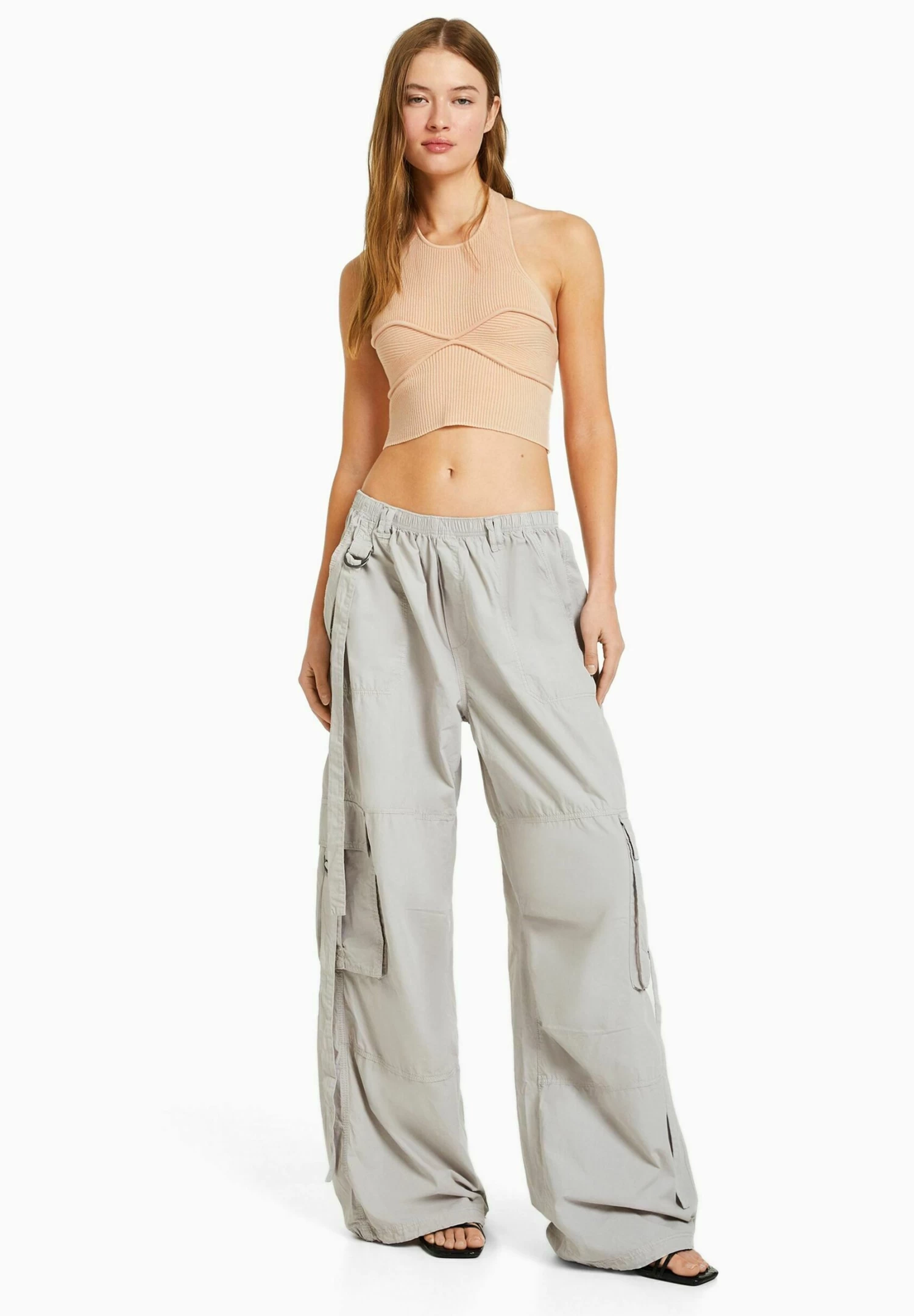 BERSHKA With Cut-Out Back-Halter - Top - Orange 2 BERSHKA With Cut-Out Back-Halter - Top - Orange - Afbeelding 2