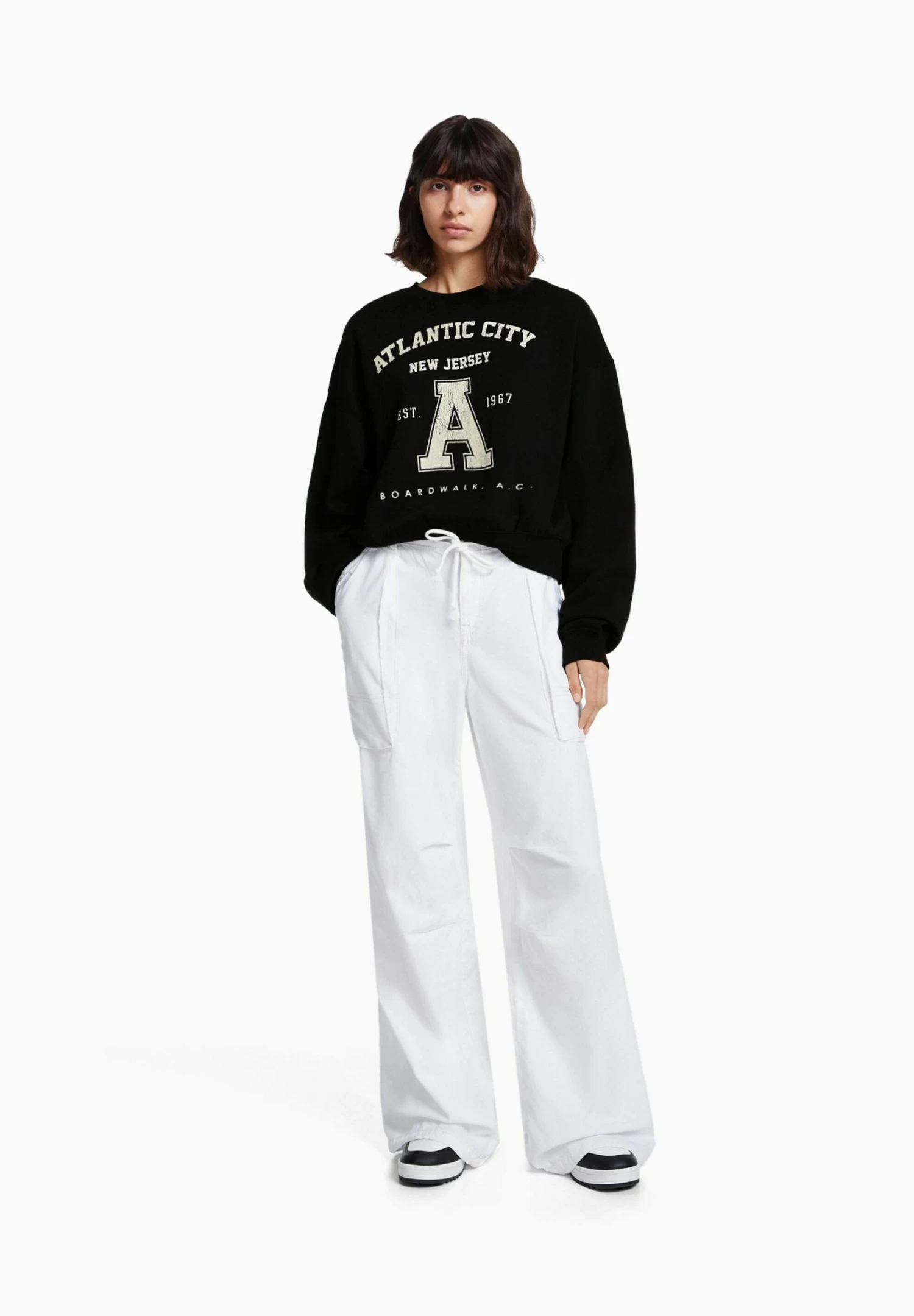 BERSHKA Printed - Sweater - Black 2 BERSHKA Printed - Sweater - Black - Afbeelding 2