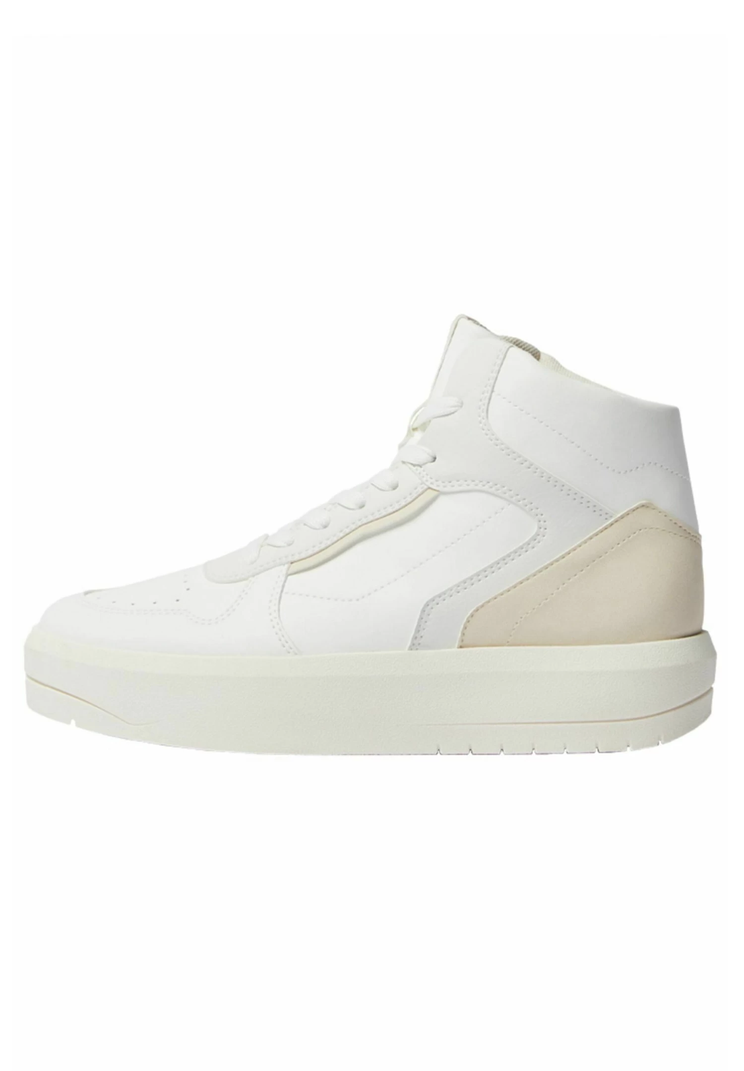 BERSHKA Contrast - Sneakers Hoog - White 2 BERSHKA Contrast - Sneakers Hoog - White - Afbeelding 2